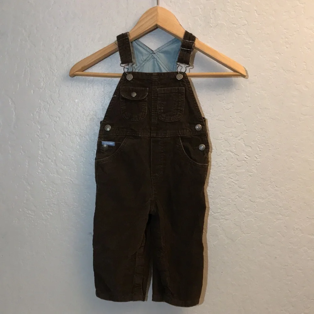 GENUINE KIDS 18M Corduroy Overalls W Long Sleeve Onsie